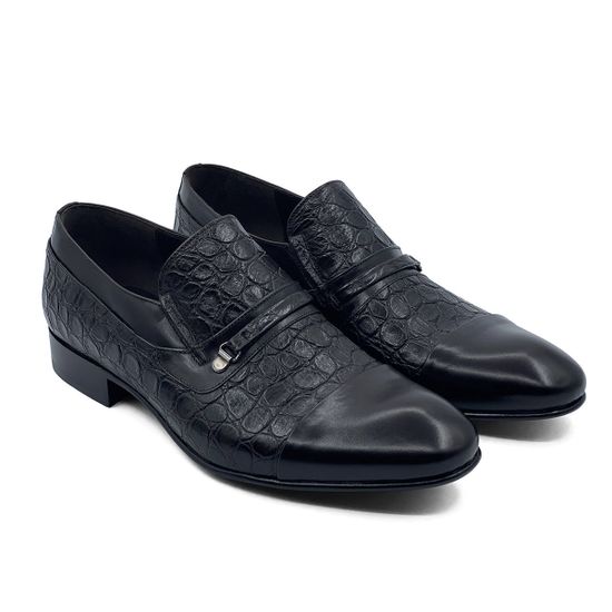 Туфли Mario Bruni коричневые кожаные тиснение под крокодила - фото 7, 64336 MB MORO