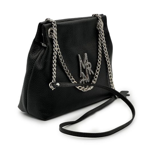 Сумка Marina Creazioni кожаная черная - фото 2, B5560 MC NERO NAPPA