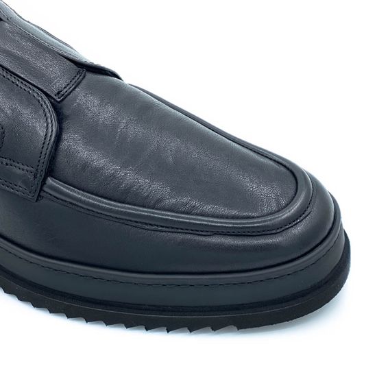 Ботинки Giampieronicola черные кожаные МЕХ - фото 6, 