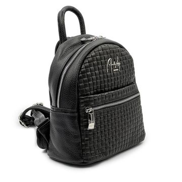 Рюкзак Renato Angi черный кожаный с плетением - фото 2, 3350117 RA NERO