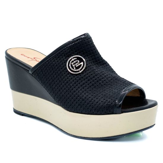 Сабо Giorgio Piergentili черные кожаные - фото 2, 