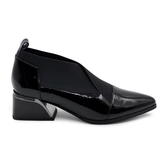 Ботильоны Francesco Valeri черные лак/текстиль демисезонные - фото 1, U17 FV LAK