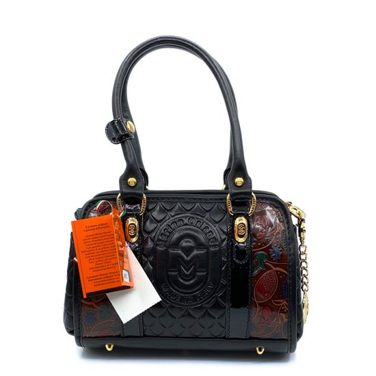 Сумка Marino Orlandi черная кожаная мультиколор - фото 1, 