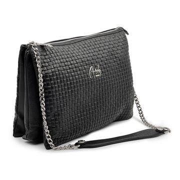 Сумка Renato Angi черная кожаная плетеная - фото 2, 3301117 RA NERO