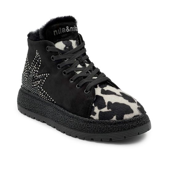 Ботинки NILA&amp;NILA черные замшевые на меху - фото 2, NO9007M NIL NERO