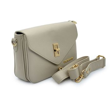 Сумка кросс-боди Di Gregorio бежевая кожаная - фото 2, 8889 DG BEIGE