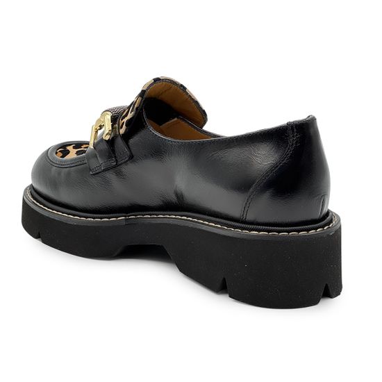 Лоферы женские Mot-Cle кожа/замша черные/леопард - фото 3, MOT2757 MOT LEO