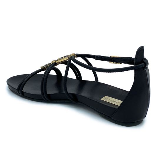 Босоножки Baldinini черные кожаные - фото 3, 