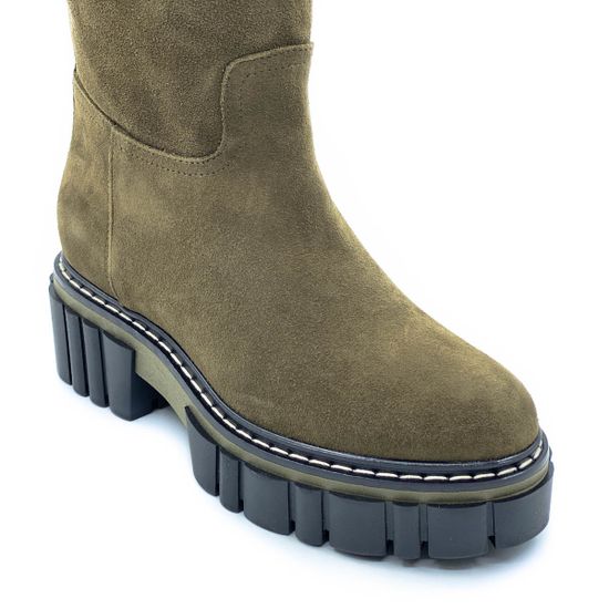 Сапоги Mimmu зеленые замшевые Байка - фото 5, E536E1 MIM VERDE