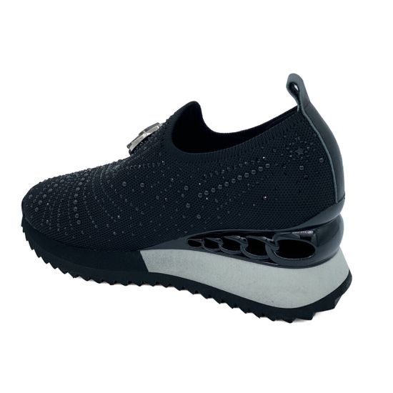 Кроссовки Ilasio Renzoni кожа и текстиль стрейч черные - фото 3, 