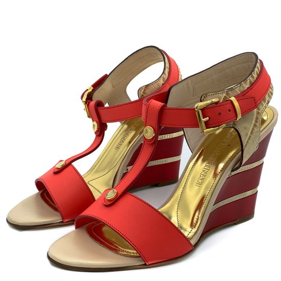 Босоножки Loretta Pettinari красные кожаные - фото 7, 9116Z гейша LP