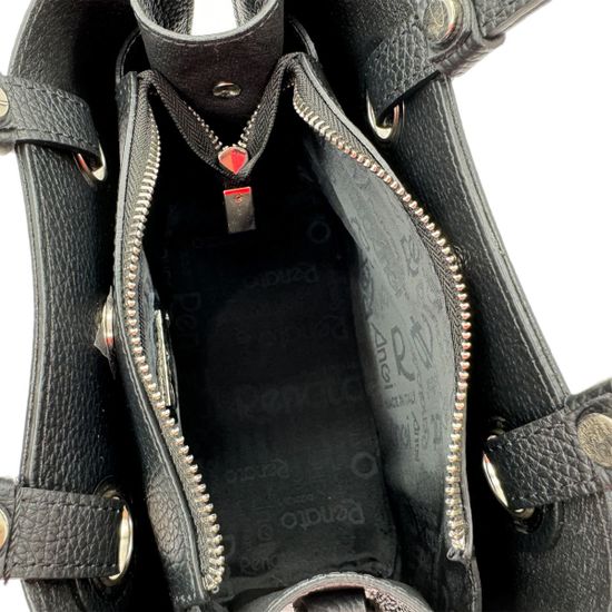 Сумка Renato Angi черная кожаная - фото 5, 