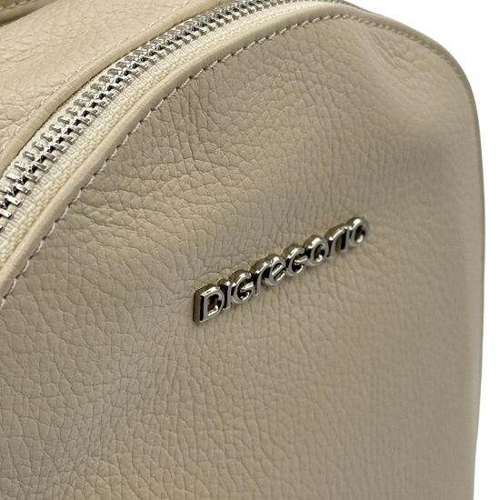 Сумка-рюкзак Di Gregorio бежевая &quot;Latte&quot; кожаная - фото 5, 8509 DG LATTE