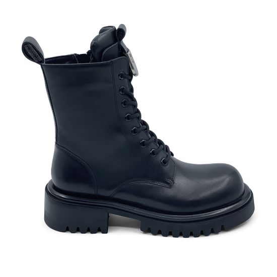 Ботинки Tuffoni черные кожаные на байке - фото 1, 1023070LB TUF