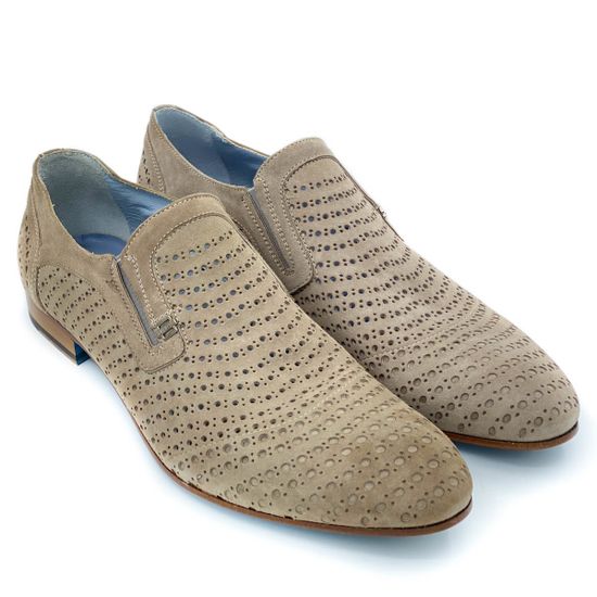 Туфли Bagatto бежевые замшевые со сквозной перфорацией - фото 6, 