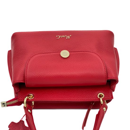 Сумка Marina Creazioni красная кожаная - фото 4, 