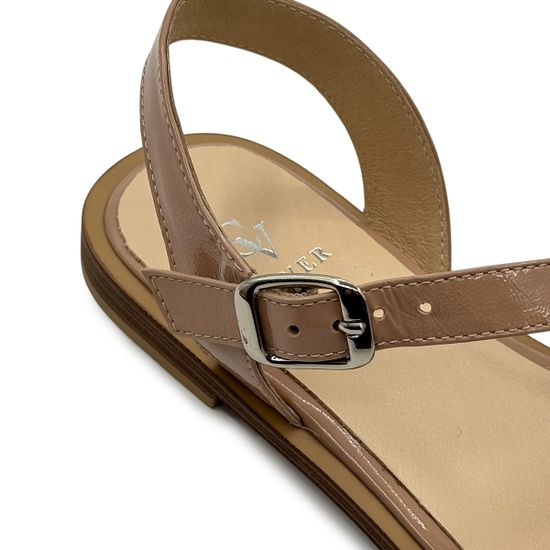 Босоножки CV COVER пудровые кожаные лакированные - фото 6, 1035-6 COV LAK PUDR