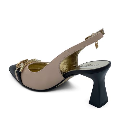 Туфли Ilasio Renzoni черно-бежевые кожаные - фото 3, 6428 IR