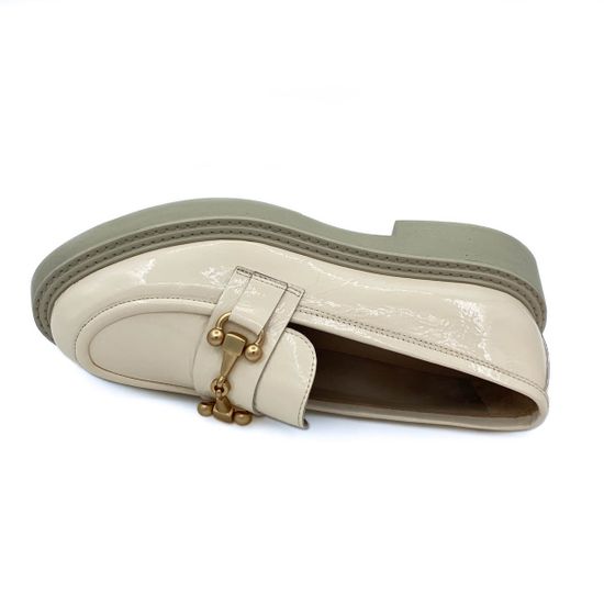 Лоферы Mimmu белые из лакированной кожи - фото 5, M303M10 MIM BIANCO