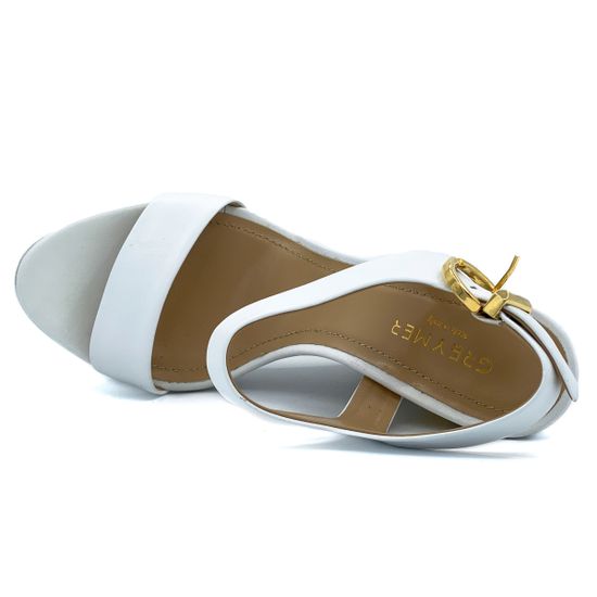 Босоножки Grey Mer белые кожаные - фото 5, 718100 GREY