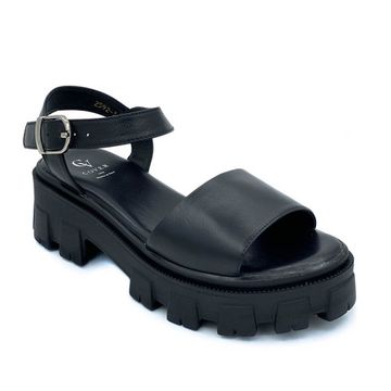 Босоножки Cover черные кожаные - фото 2, 2592-3 COV