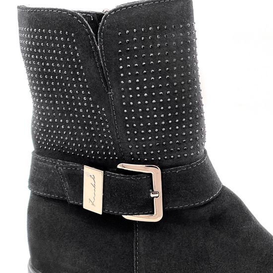 Ботинки Cover черные замшевые МЕХ - фото 6, 