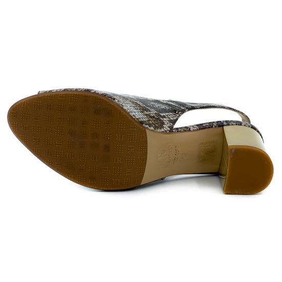 Босоножки Ilasio Renzoni серебристо-золотые тиснение &quot;питон&quot; - фото 4, 