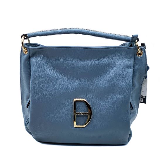 Сумка Di Gregorio голубая  кожаная - фото 1, 