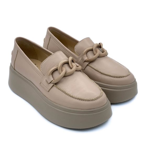 Лоферы Cover бежевые кожаные - фото 7, 170518 COV