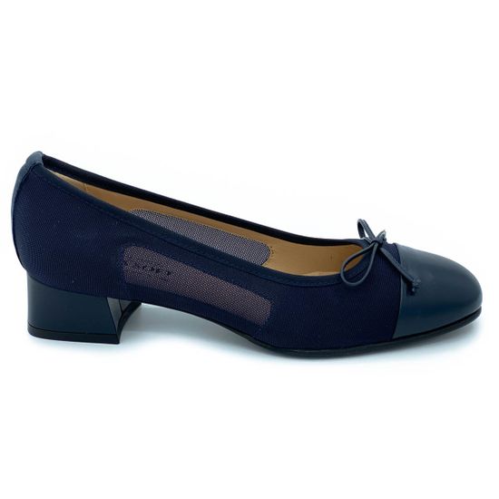 Туфли Donna Soft синие комбинация кожи и текстиля - фото 1, 