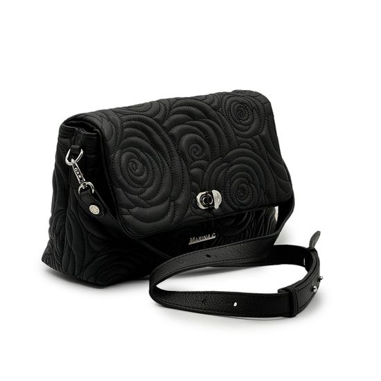 Сумка Marina Creazioni черная кожаная стеганая - фото 2, 