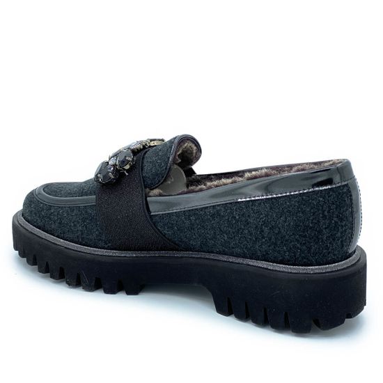 Полуботинки Pertini серые войлок МЕХ - фото 3, 182W15403D1 PRT