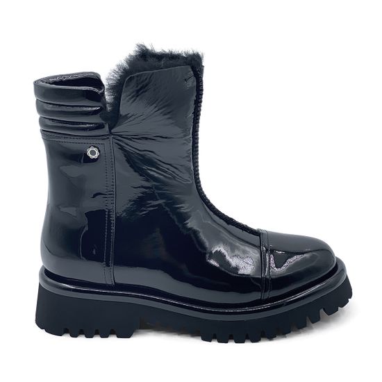 Ботинки Tuffoni черные из лакированной кожи на меху - фото 1, 1723021 TUF