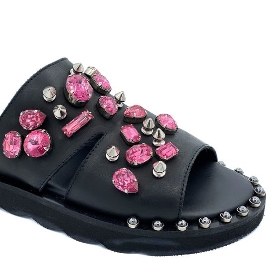 Шлепанцы Mimmu розовые камни - фото 6, 