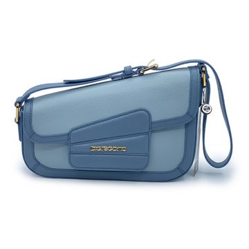 Сумка Di Gregorio кожаная голубая/синяя - фото 1, 2186 DG CELESTE AZUL