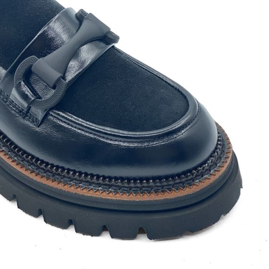 Лоферы MOTCLE черные кожа/замша демисезонные - фото 6, MOT2436 MOT