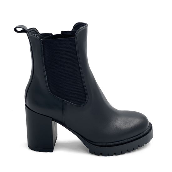 Ботильоны CVCover черные кожаные на меху - фото 1, 840101-2 COV