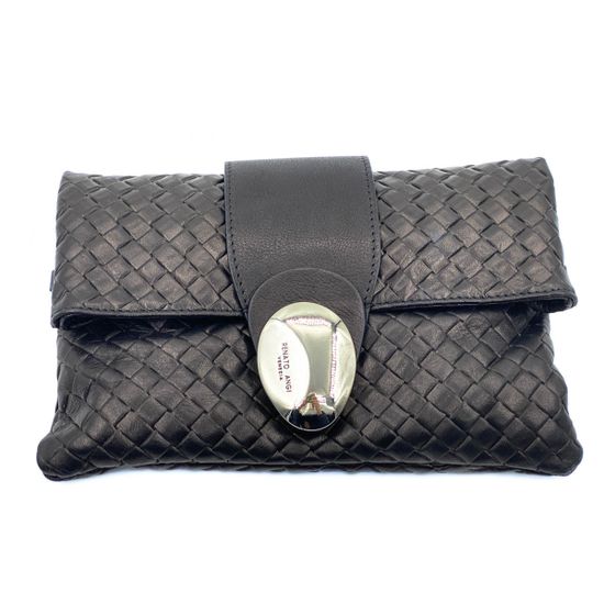 Клатч Renato Angi черный кожаный, 