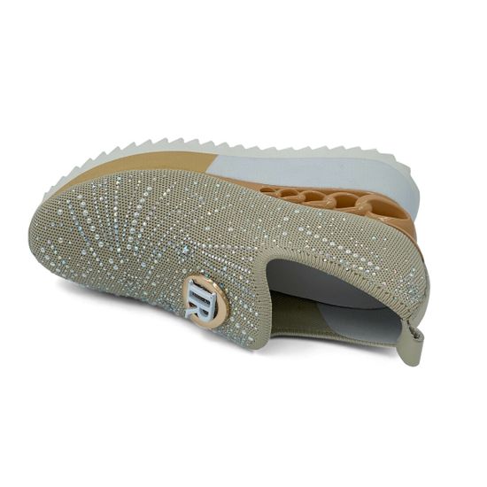 Кроссовки Ilasio Renzoni кожа и текстиль стрейч бежевые - фото 5, 