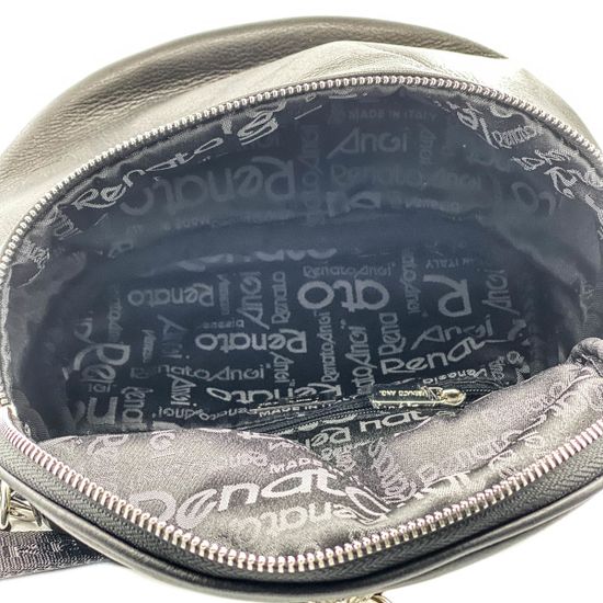 Сумочка Renato Angi черная кожаная - фото 4, 