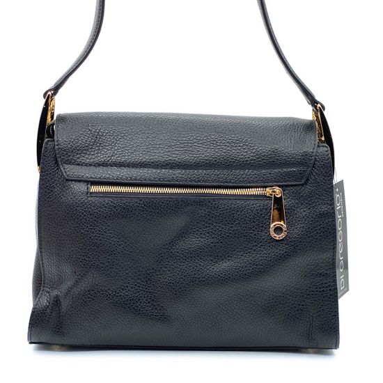 Сумка Di Gregorio черная кожаная - фото 3, 