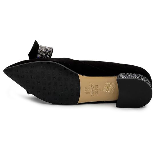 Туфли женские Ilasio Renzoni замшевые черные/серебро - фото 4, 8001 IR NERO