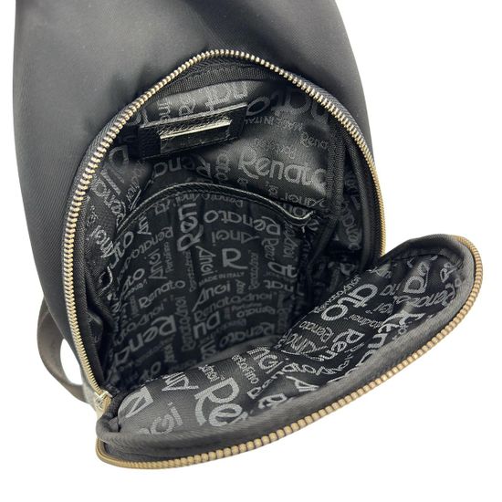 Рюкзак кросс-боди Renato Angi черный кожа/текстиль - фото 6, 3358710 RA NERO