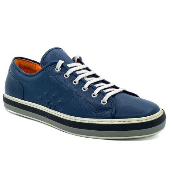 Кеды Giampieronicola синие кожаные - фото 2, 