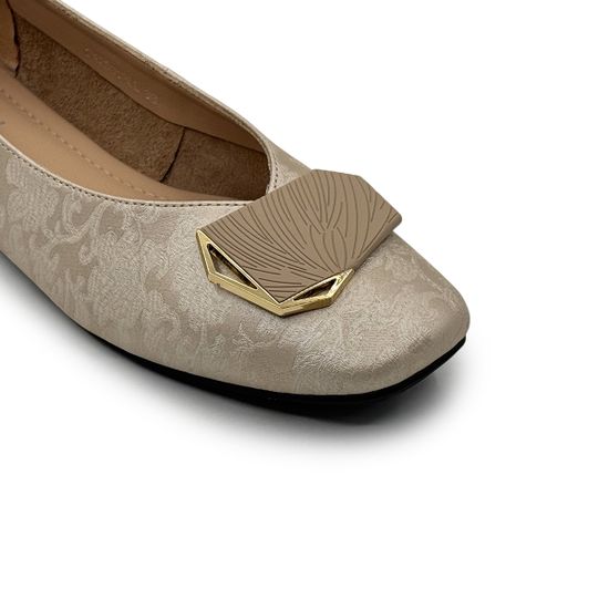 Балетки TUFFONI бежевые кожаные - фото 6, 2425015LL TUF BEIGE