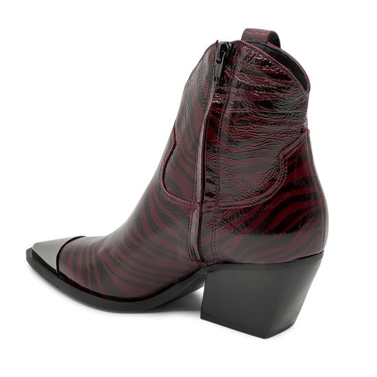 Ботильоны казаки MIMMU наплак принт &quot;зебра&quot; демисезонные - фото 3, M860M1 MIM ZEBRA