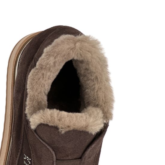 Полуботинки KELTON коричневые замшевые на меху - фото 7, AI0123M KEL TDM