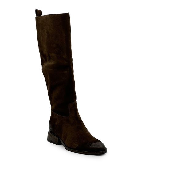 Сапоги MIMMU коричневые замшевые демисезонные - фото 2, M256M1 MIM MORO