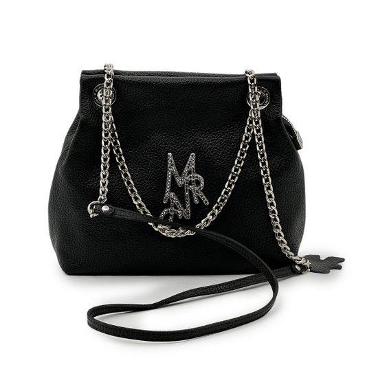 Сумка Marina Creazioni кожаная черная - фото 3, B5560 MC NERO NAPPA