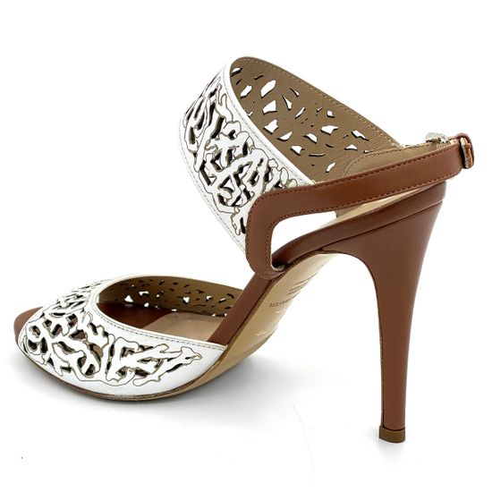 Босоножки Norma J. Baker кожаные белые - фото 3, 7590E5A NJ